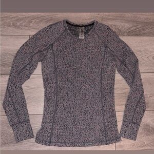 Mono B Size Medium Women’s Long Sleeved Athletic Fitted Shirt Multicolor EUC